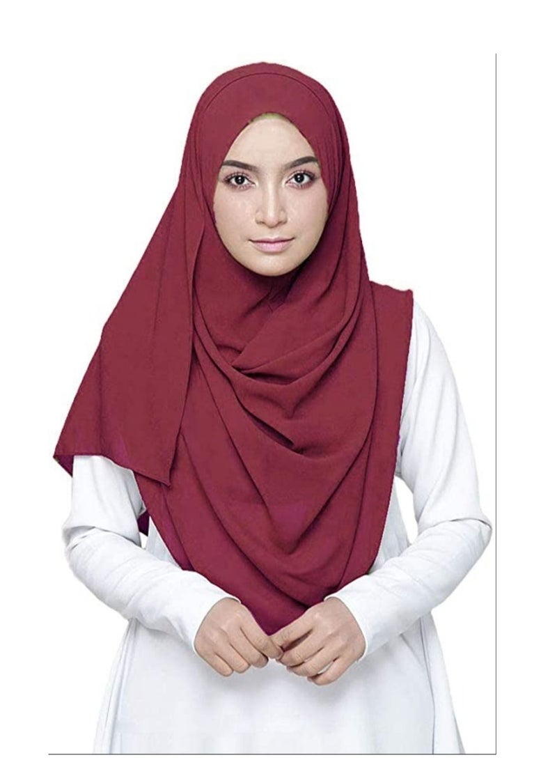 ELTRAZONE Chiffon Scarf for Women Fashion Soft Hijab Long Scarf Wrap - Image 1