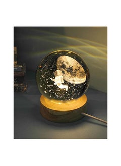 NAGAFA SHOP 3D Starry Larg Crystal Ball Night Light with Premium Crystal and Wooden Base From nagafa shop  - Image 1