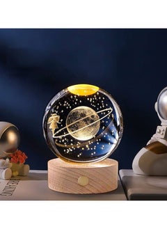 NAGAFA SHOP 3D Starry Larg Crystal Ball Night Light with Premium Crystal and Wooden Base From nagafa shop  - Image 2
