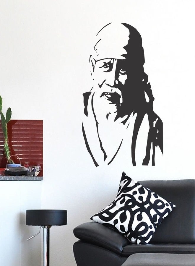 Decals Creation™ Wall Sticker Sai Baba (PVC Vinyl, 60X50CM) - Image 1