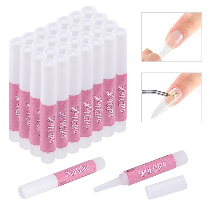 Ohlove 30PCS Nail Glue for Acrylic Press On Nail Tips Adhesive Super Bond for DIY Nail Art, 2g/pc - Image 1