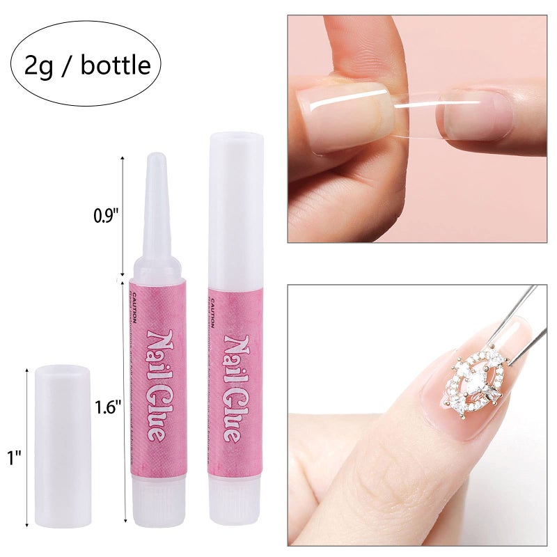 Ohlove 30PCS Nail Glue for Acrylic Press On Nail Tips Adhesive Super Bond for DIY Nail Art, 2g/pc - Image 3