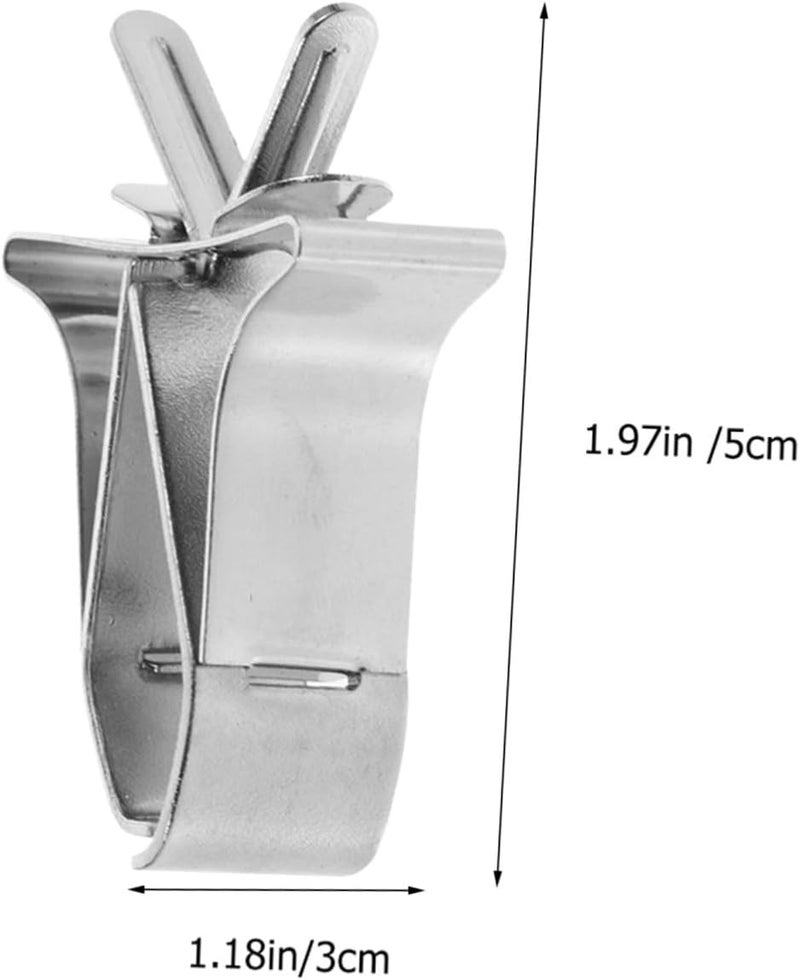 Healifty 3pcs Stainless Steel Parrot Cage Food Holder Clips Fixed Clamp for Bird Feeding Supplies Small Fruit Vegetable Clip for Pet Birds - Image 2