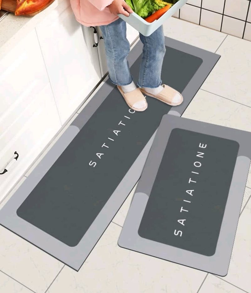 Deoxys Kitchen Rugs and Mats Non Skid Washable Floor Mat Kitchen Mat Set of 2 Home and Kitchen Decor40 6040 120