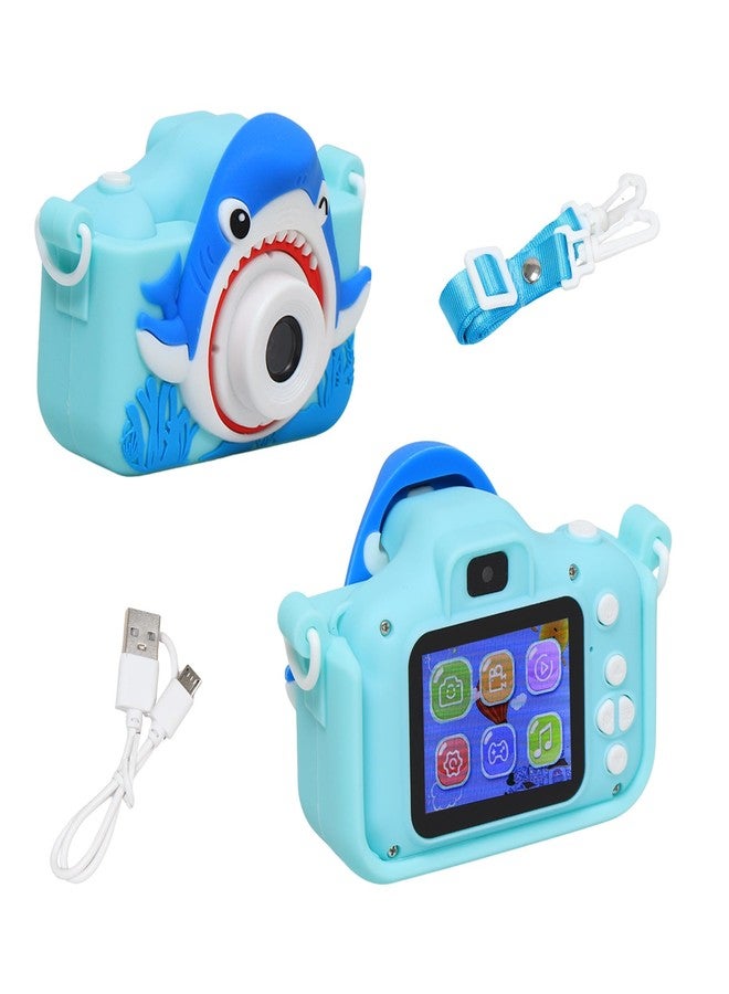 PN AVAN Kids Camera for Girls Boys, Shark Kids Selfie Camera Toy 13MP 1080P HD Digital Video Camera for Birthday Gifts for 4+ to 15 Years Old Children[16GB SD Card Include Shark ] - Image 1