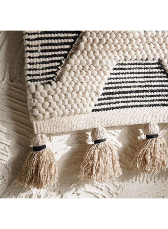 Pan Home Nolan Handmade Wall Hanging - Black and White - Image 3