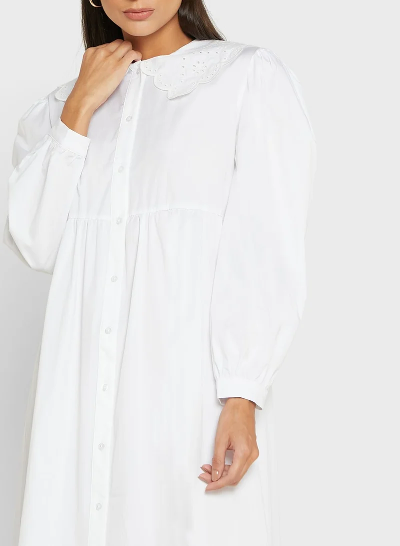 GLAMOROUS Button Detail Shirt Dress