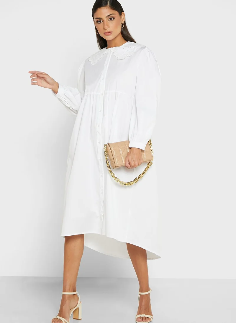 GLAMOROUS Button Detail Shirt Dress