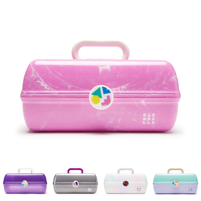 Caboodles On-the-go girl cosmetic organizer, Bubblegum Marble - Image 1