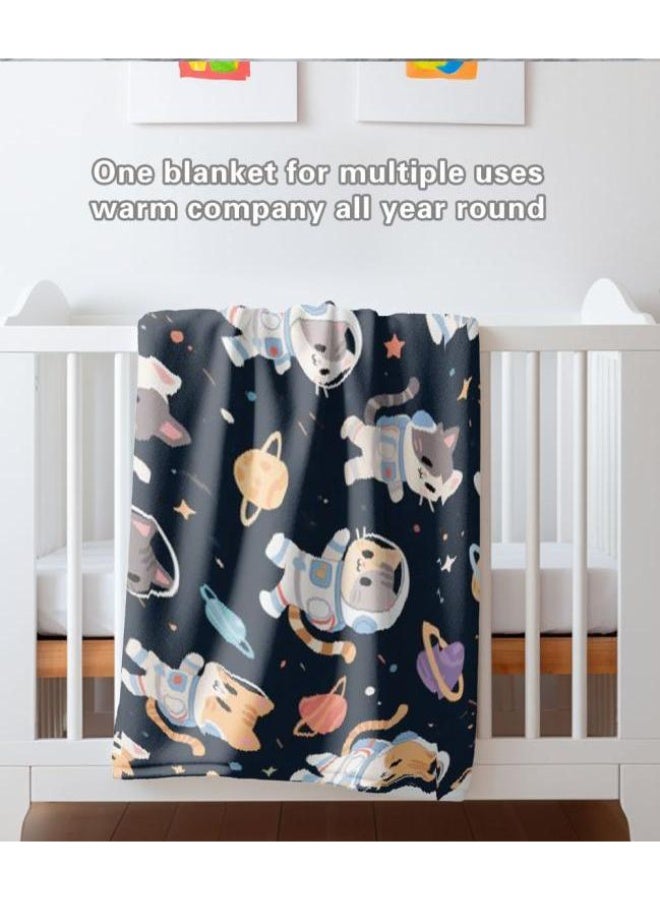 general Baby and children's cartoon flannel thin blanket (warm and comfortable, suitable for sleep, game use) 70cm*100cm - Image 1