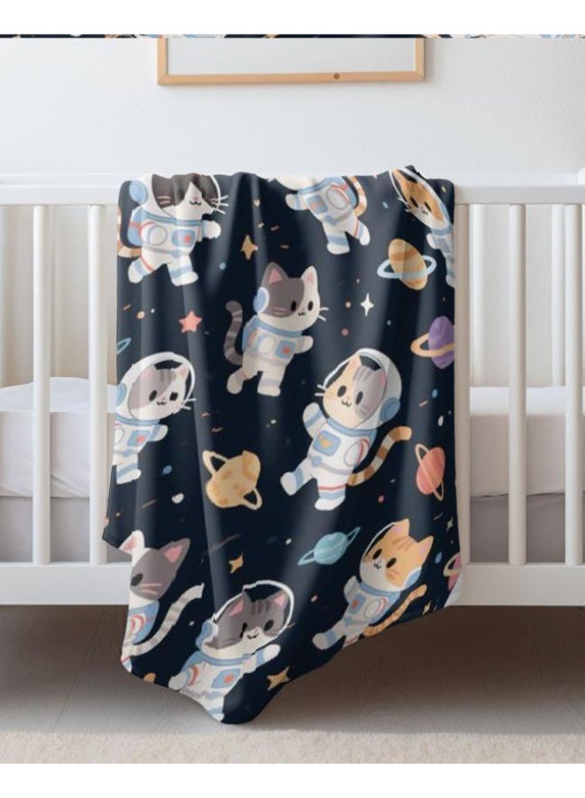 general Baby and children's cartoon flannel thin blanket (warm and comfortable, suitable for sleep, game use) 70cm*100cm - Image 2