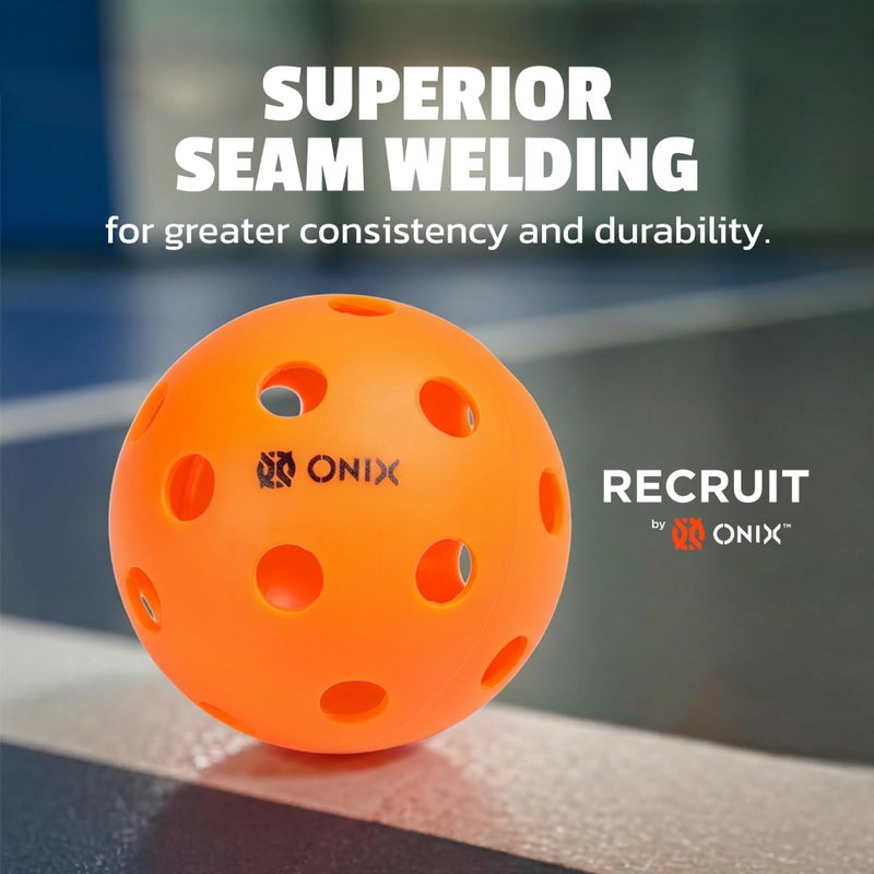 ONIX Recruit Readyâ€‘toâ€‘Play Indoor Pickleball Balls with Superior Welding Design â€” Durable Construction, Consistent Bounce, and Ideal for Fun and Competitive Indoor Play - Image 3
