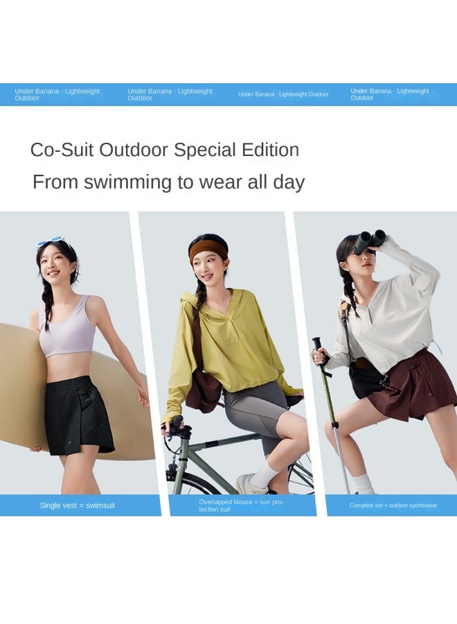 سمر 【أساسي صيفي】ملابس واقية من الشمس طاردة للماء للربيع والصيف، تنقل سريع الجفاف، لعب الماء، عطلات الشاطيء تنانير وسراويل واقية من الشمس - Image 5