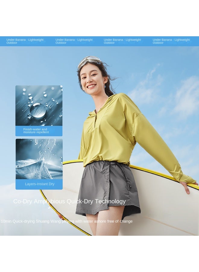 سمر 【أساسي صيفي】ملابس واقية من الشمس طاردة للماء للربيع والصيف، تنقل سريع الجفاف، لعب الماء، عطلات الشاطيء تنانير وسراويل واقية من الشمس - Image 3