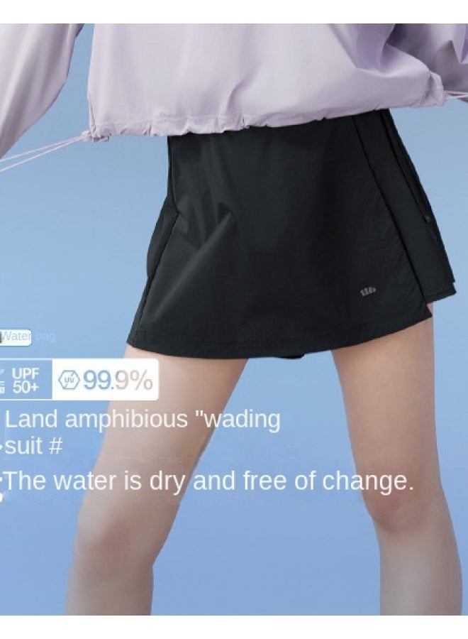 سمر 【أساسي صيفي】ملابس واقية من الشمس طاردة للماء للربيع والصيف، تنقل سريع الجفاف، لعب الماء، عطلات الشاطيء تنانير وسراويل واقية من الشمس - Image 1