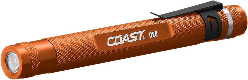 Coast COAST G20 Inspection Beam LED Penlight with Adjustable Pocket Clip and Consistent EdgeToEdge Brightness Orange 54 lumens  - Image 1