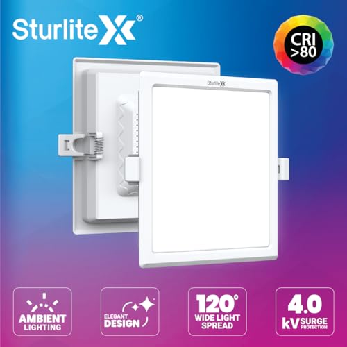 Sturlite Dex (3 in1) Square LED Downlight|Warm, Neutral & Cool White Color Temperature|1500 Lumens with CRI Tech for Various Ceiling Types and Rooms (10W, Pack of 2) - Image 3