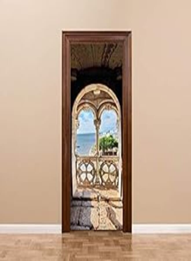 Creative 3D Sea View Pattern Door Stickers