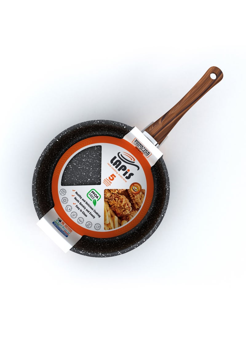 Lapis لابيس سوتيز جرانيت مقاس 24 سم اسود بمصفاة استانلس  - Image 4