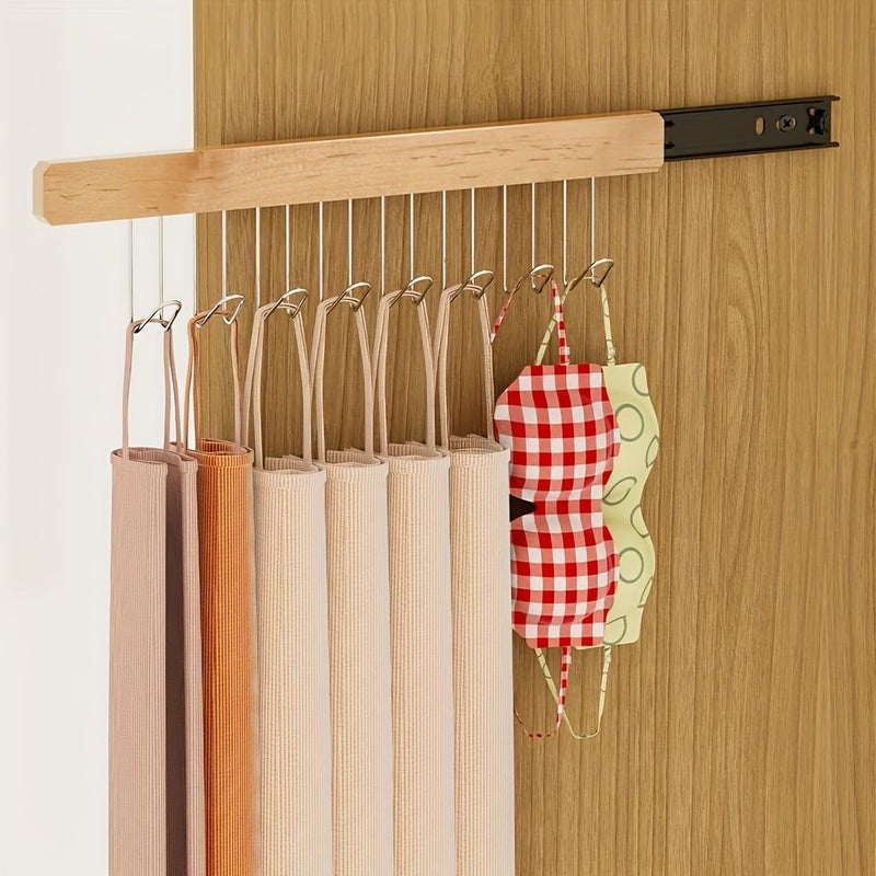 8 Button Pull Out Sliding Hanger For Closet Belts Ties Scarves Jewelry - Image 4