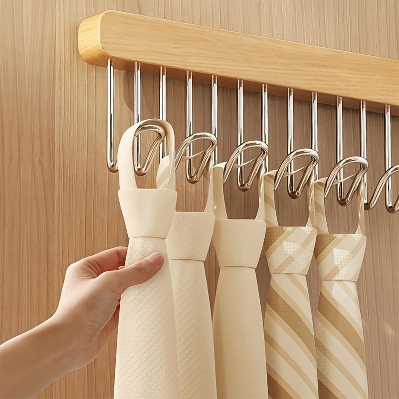 8 Button Pull Out Sliding Hanger For Closet Belts Ties Scarves Jewelry - Image 5