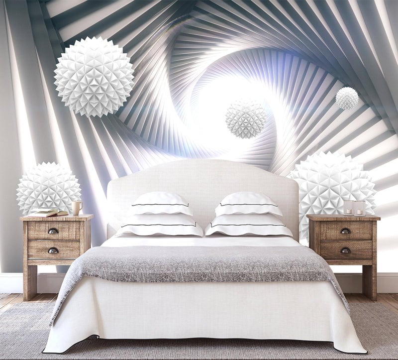 WFBHUA - 3D Space Tunnel Wallpaper Living Room Abstract Architecture Mural for Meditation Room (Not Peel and Stick) - Image 1