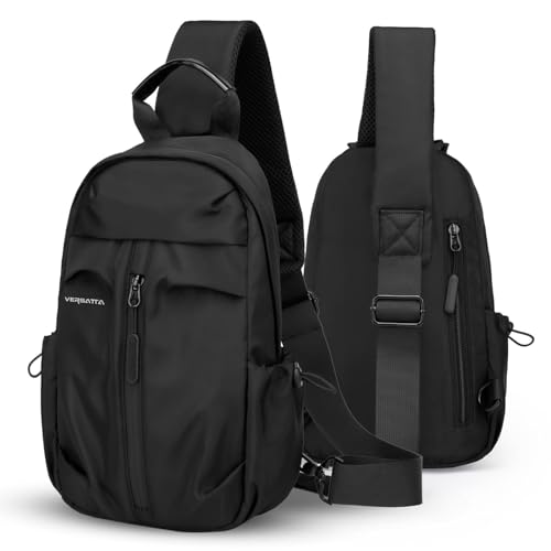 VERSATTA Small Sling Crossbody Backpack with RFID Pocket Adjustable Shoulder Bag for Men Women Lightweight One Strap Backpack for Hiking Mini Travel Crossbody Bags for Women Chest Bag with USB Port - Image 1
