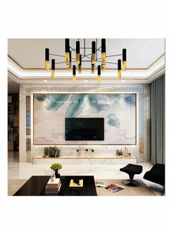 Excefore 30 Pieces DIY Mirror Stickers Removable Adhensive Wall Stickers Decals, Geometric Greek Key Pattern Wall Sticker for Home Art Room Bedroom Background Decoration (Silver)  - Image 3
