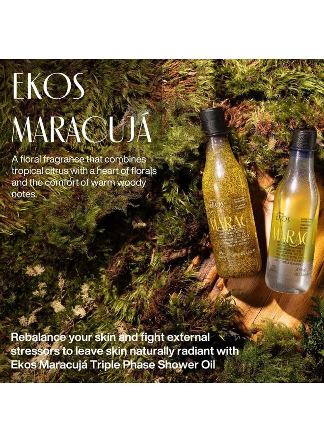 natura - Ekos Maracujá Triple Phase Shower Oil - Calming In-Shower or Bath Oil - Scented - Skin Moisturizer - Vegan Skin Care - Brazilian Beauty Secrets - Self Care - 6.7 fl oz (200ml) - Image 3