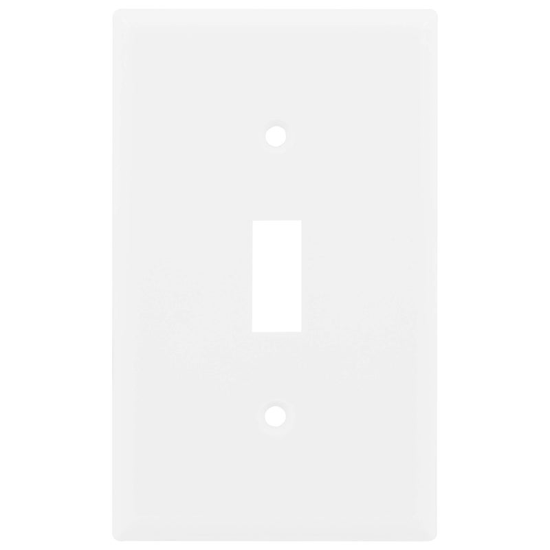 Power Gear Single Wall Plate Cover, 1 Gang, Outlet Covers, Light switch cover, 2.75" x 4.5" , Screws Included, White, 07174 - Image 1