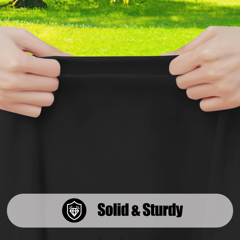 Smiry 2 Pack Rectangle Picnic Table Cloth, Waterproof Elastic Fitted Tablecloths, Washable Polyester Rectangular Patio Table Cover for Camping, Indoor and Outdoor (Black, 30"x72") - Image 3