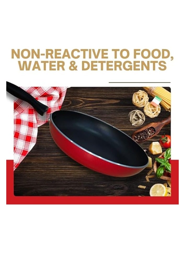 erorex 7Pcs Complete Cookware Set - Non Stick Stainless Steel - Heat Resistant Handles - Dishwasher Safe - Frypan 24cm with SS Lid  - Image 2
