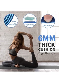 Plan A 5mm Thick Non-Slip Rubber Mat Ideal for Home Workouts and Gyms, Eco-Friendly EVA Yoga Mat for Yoga, Pilates, Fitness with Carrying Strap  - Image 2