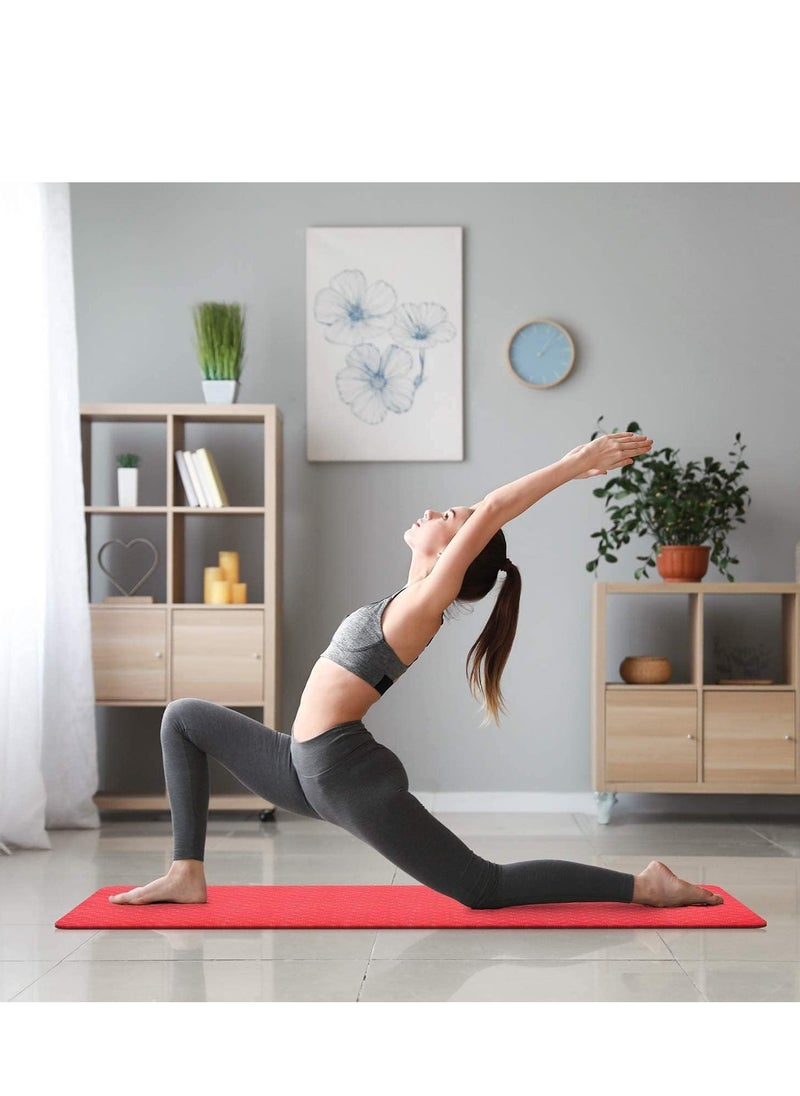 Plan A 5mm Thick Non-Slip Rubber Mat Ideal for Home Workouts and Gyms, Eco-Friendly EVA Yoga Mat for Yoga, Pilates, Fitness with Carrying Strap  - Image 3