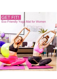 Plan A 5mm Thick Non-Slip Rubber Mat Ideal for Home Workouts and Gyms, Eco-Friendly EVA Yoga Mat for Yoga, Pilates, Fitness with Carrying Strap  - Image 4