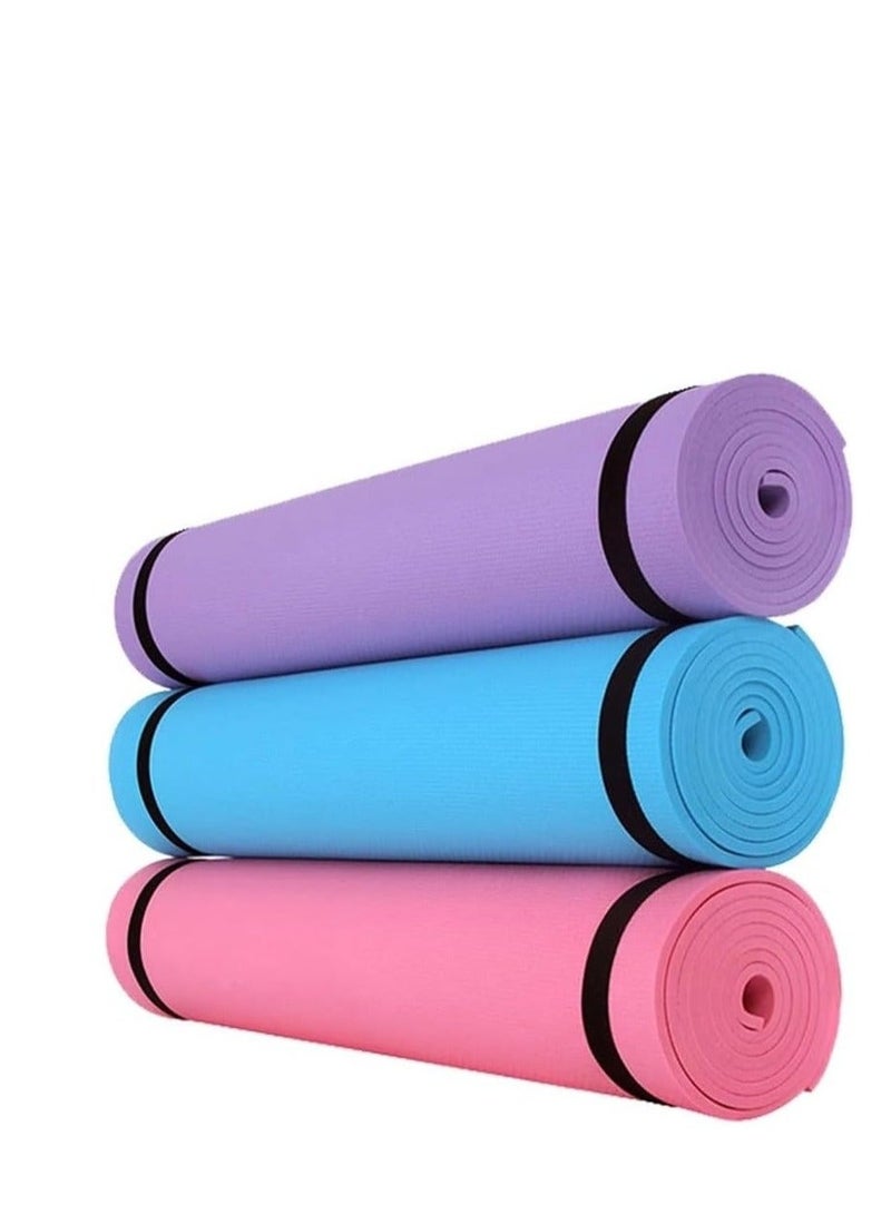 بلان A سجادة مطاطية مضادة للانزلاق بسُمك 5 ملم، مثالية للتمارين المنزلية وصالات الرياضة. مصنوعة من EVA صديق للبيئة، مناسبة لليوغا، البيلاتيس، واللياقة البدنية، وتأتي بحزام حمل - Image 1