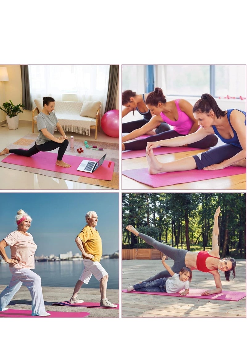 بلان A سجادة مطاطية مضادة للانزلاق بسُمك 5 ملم، مثالية للتمارين المنزلية وصالات الرياضة. مصنوعة من EVA صديق للبيئة، مناسبة لليوغا، البيلاتيس، واللياقة البدنية، وتأتي بحزام حمل - Image 4