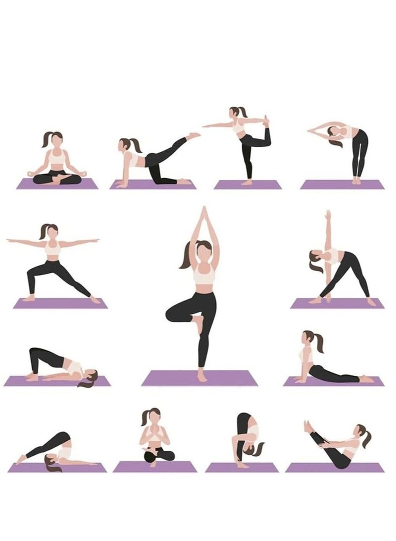 بلان A سجادة مطاطية مضادة للانزلاق بسُمك 5 ملم، مثالية للتمارين المنزلية وصالات الرياضة. مصنوعة من EVA صديق للبيئة، مناسبة لليوغا، البيلاتيس، واللياقة البدنية، وتأتي بحزام حمل - Image 5