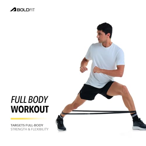 Boldfit Heavy Resistance Band for Exercise & Stretching, Pull Up Band Suitable in Home & Gym Workout, Power Bands for Men & Women. (Black 15-30 kg Resistances)(Material: Natural Rubber) - Image 3