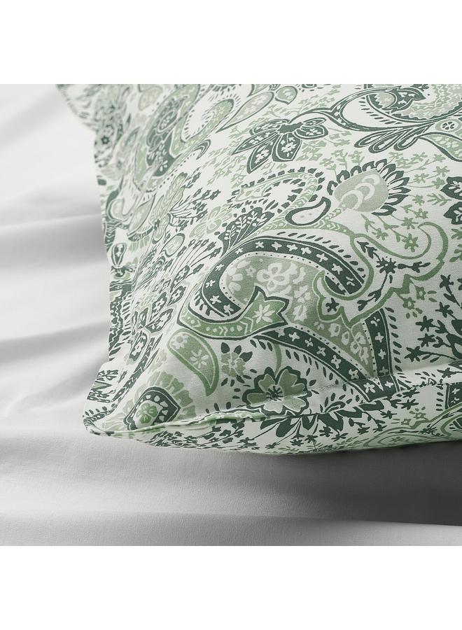 Zaboon Pillowcase, green/white, 50x80 cm - Image 2