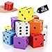 Noamus 12 Pack Large Foam Dice 2 Inch Colorful Cubes with Number Dots 6 Sides Big Square Pocket Game Dice for Classroom Math Teaching Kids Boys Girls Party Supplies Toy Gift Prize - Image 2