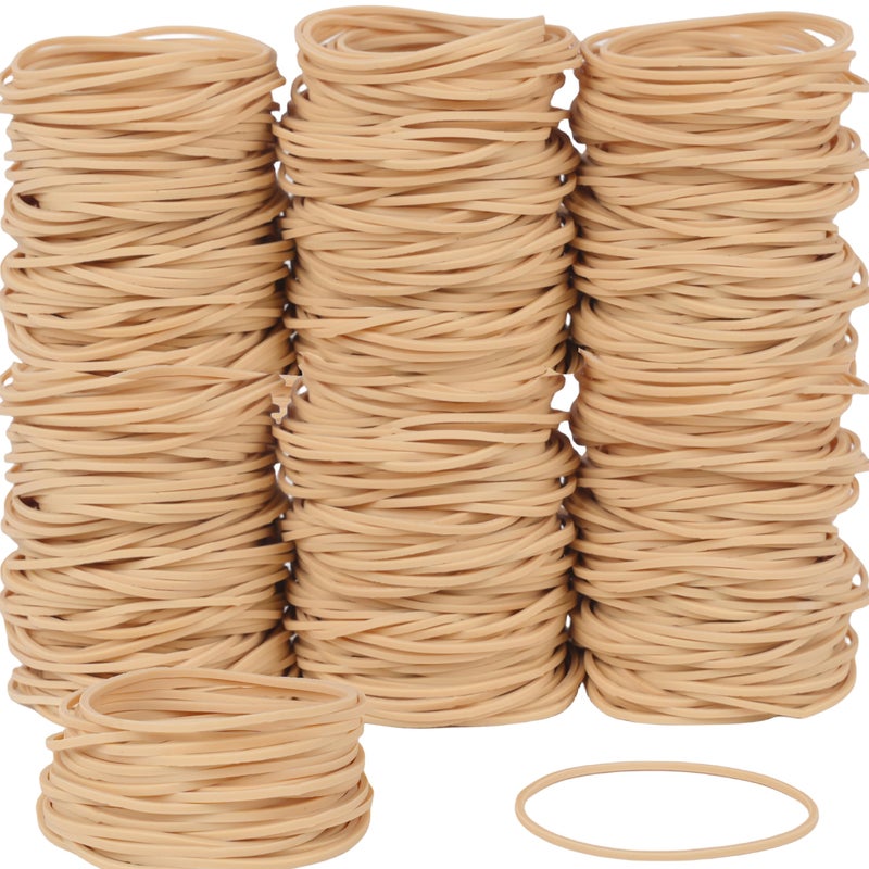 Foshine Rubber Bands Size #19, 400Pcs Approximately 0.45lb Elastic Band Beige Small Rubber Band Home Office Supplies(3-1/2" x 1/16'') - Image 5