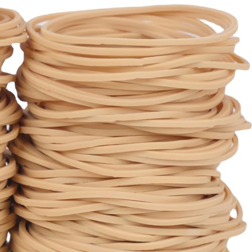 Foshine Rubber Bands Size #19, 400Pcs Approximately 0.45lb Elastic Band Beige Small Rubber Band Home Office Supplies(3-1/2" x 1/16'') - Image 4