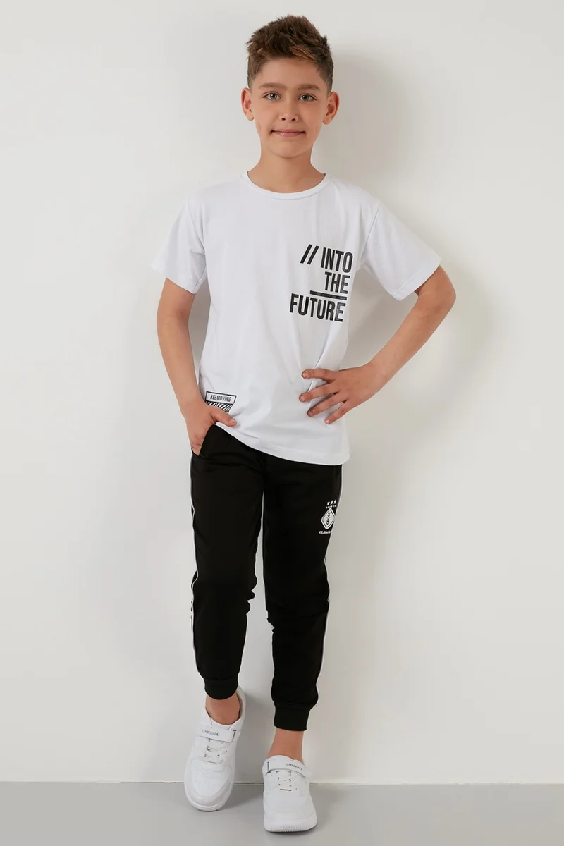 Lela Printed Crew Neck Cotton T Shirt Boy T Shirt 6211015