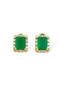 zilara Rect Sparkle Halo Stud Earrings  - Image 1