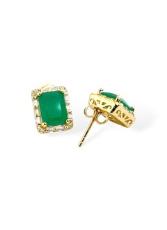 zilara Rect Sparkle Halo Stud Earrings  - Image 3