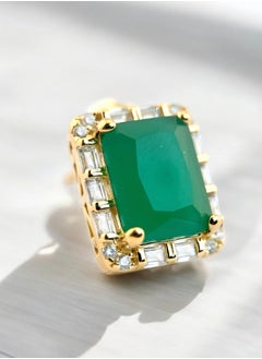 zilara Rect Sparkle Halo Stud Earrings  - Image 4