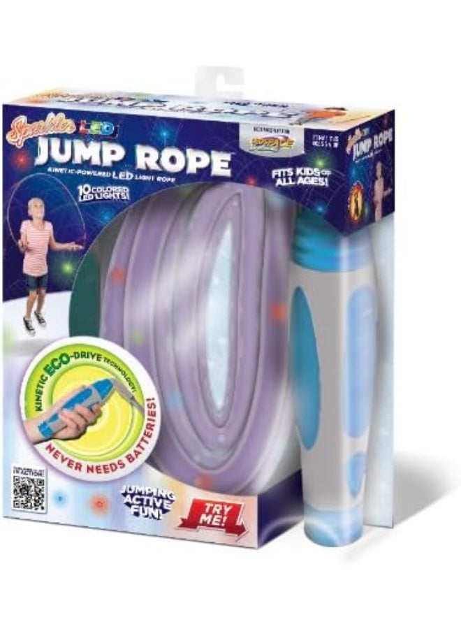 Geospace Sparkler LED Jump Rope with Kinetic-Powered Lights (Assorted Colours) - Image 1