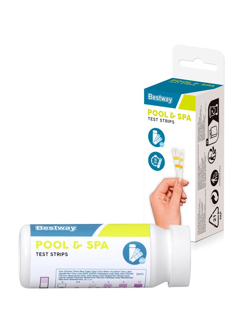 بست واي شرائط اختبار 3 في 1 لحمام السباحة والمنتجع الصحي 50 قطعة - Image 1