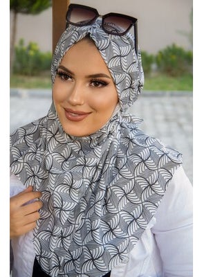 Aişe Tesettür Aisha Hijab Patterned Ready Shawl Scarf  - Image 2